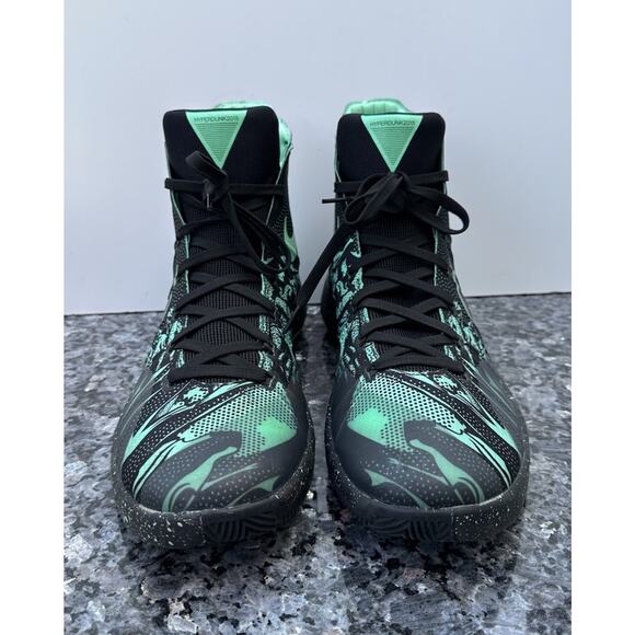 Nike Hyperdunk 2015 |Basketball High Top| Black Green Glow |Size 14 | 749567-030 main image 9